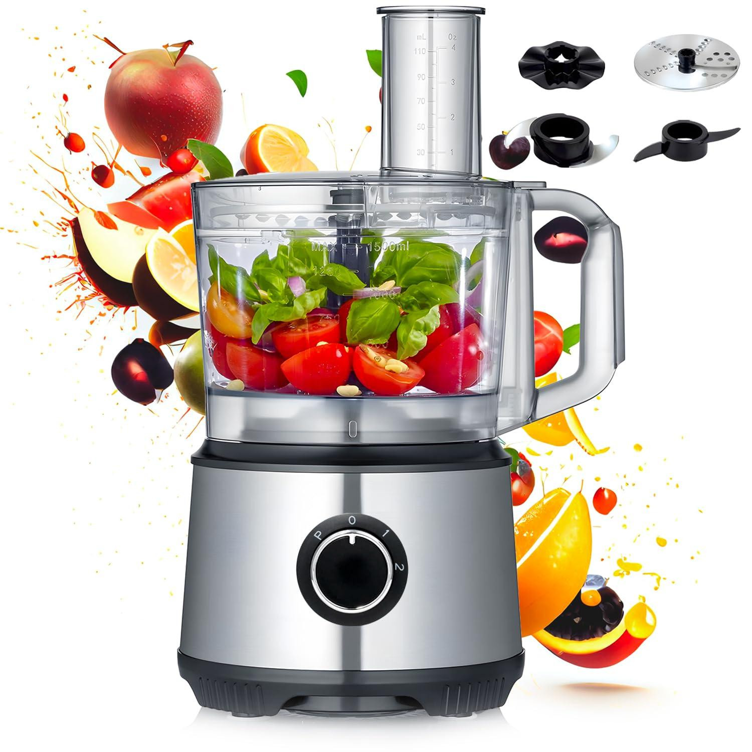 Dripio Multifunctionele keukenmachine, 7-in-1, 750 W, 1,25 liter kom, 2 snelheden