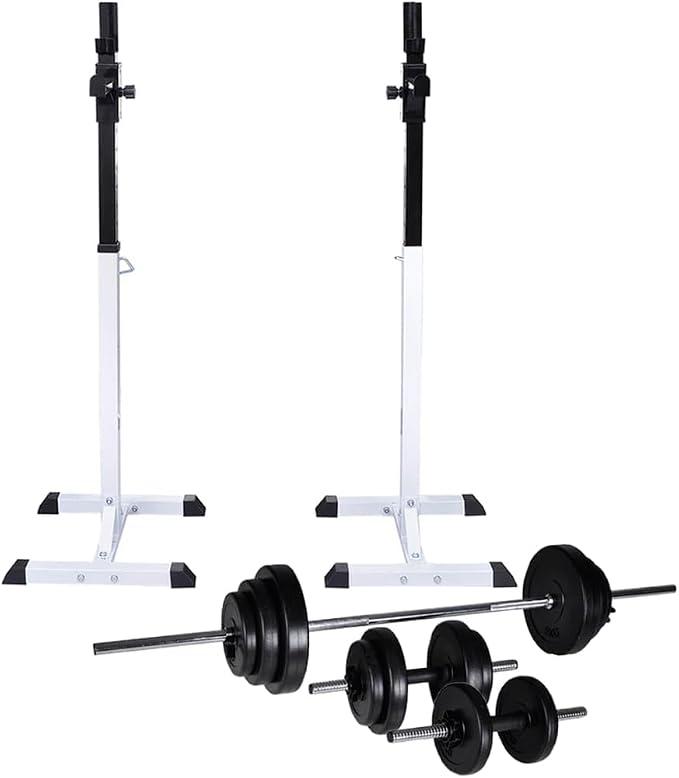 Hantelständer mit Hantelset und Gewichten 30,5 kg für Fitness, Krafttraining, Zuhause