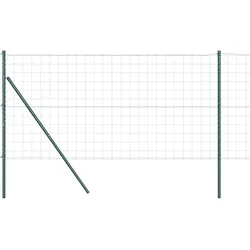 vidaXL Zaun mit Pfosten Grün 1,2 x 10 m Stahl