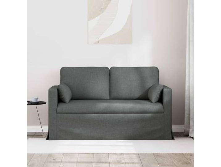 KTHLBRH Sofa dunkelgrau 139 x 78 x 80 cm Stoff Metallrahmen, modular, Schaumstoff und Faser, Armlehnen aus Holz, Verwendung im Innenbereich