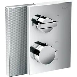 hansgrohe AXOR Edge Thermostat Unterputzmodell mit Absperrventil, Diamantschliff, 46751000, Farbe: Chrom