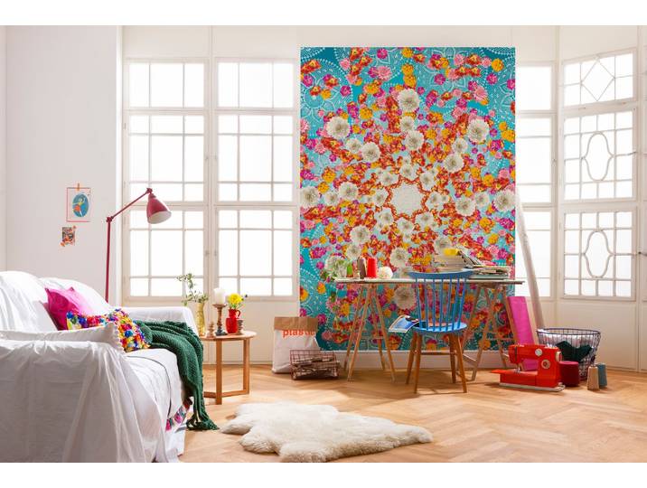 Fototapete KOMAR Happiness - Grösse 184 x 254 cm , bunt (bunte), Rollen: 1, Papier, Tapeten, Fototapete, Wohnzimmer, Schlafzimmer