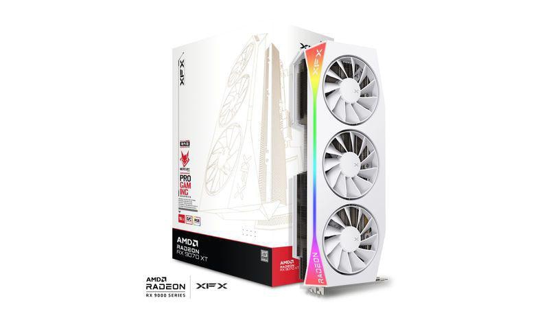 XFX Mercury Gaming RGB RX 9070 XT OC White Grafikkarte 16 GB