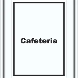 HB-Druck Cafeteria Schild mit Text Restaurant mit Selbstbedienung hochkant A4 (210x297mm)