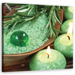 WANDBILD zen spa kerzen