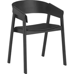 Cover Stuhl schwarz mit gepolstertem Sitz mit Armlehnen