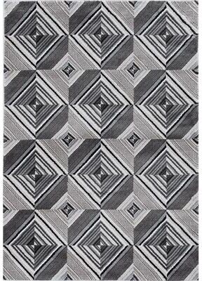 Rio Carbon Loft Industrial Mid-century Diamond Rug