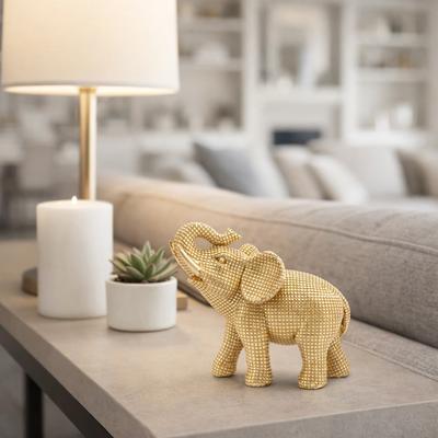 Sagebrook Home "Resin Intricate Elephant Decorative Figurine - 7"" - 7.0"""