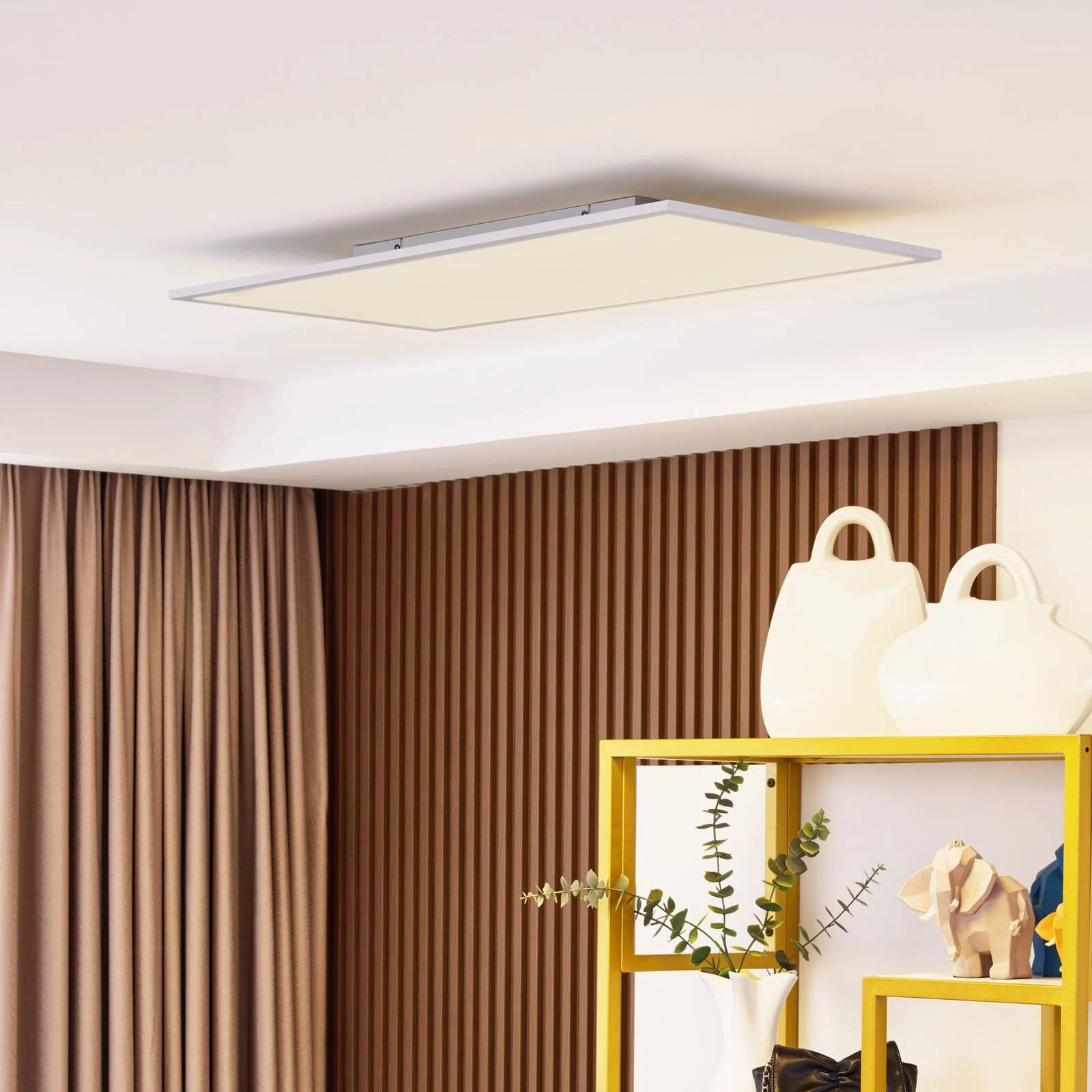 Lindby LED plafondlamp Lamin, modern, wit, dimbaar met afstandsbediening