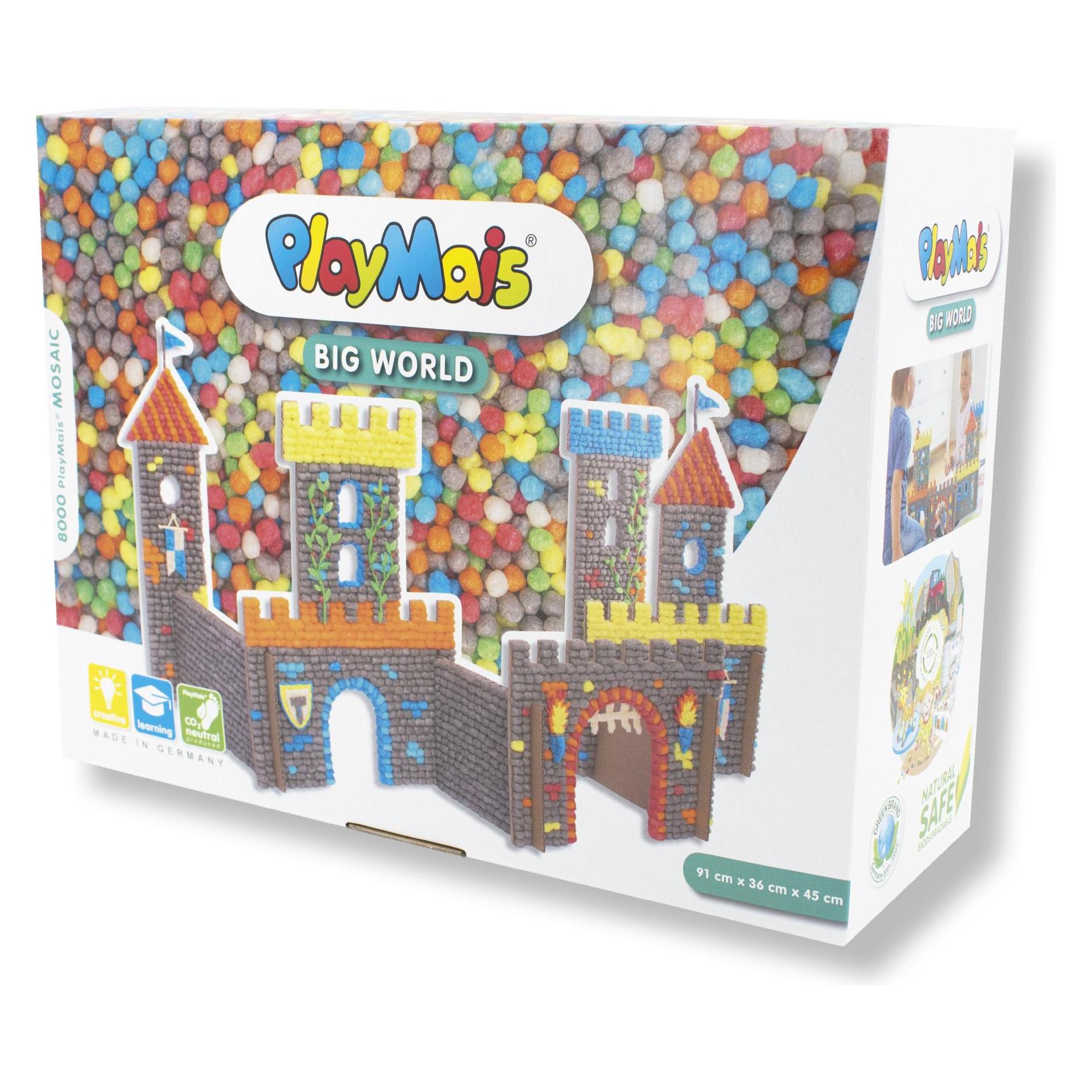 Magni PlayMais MOSAIC BIG WORLD CASTLE - Bastel-Set für Kinder ab 3 Jahren Motorik-Spielzeug mit 8.000 Ba (160895.4)