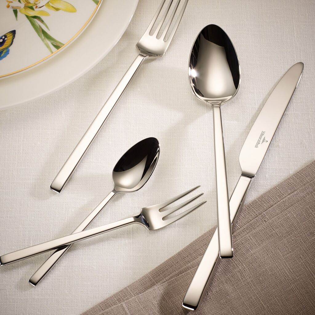 Tafelmesser VILLEROY & BOCH "Tafelmesser La Classica 240 mm 6er Set silber", silber, B:4,5mm, Essmesser, Tafelmesser, Spülmaschinenfest
