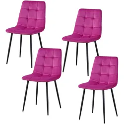 HTI-Living, Stühle, Stuhl Mesa Velvet Pink (1x)