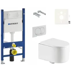 Geberit Wand-WC Set für Vorwandmontage + SAT WC SIKOGESTOR72D01