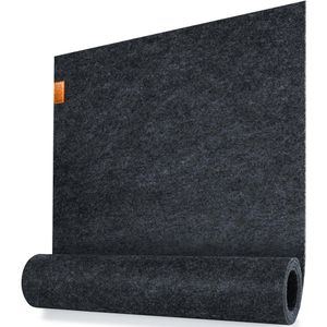 Miqio Tischläufer waschbar, dunkelgrau-anthrazit, aus Filz, 40 x 150 cm