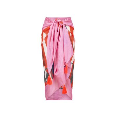 Sommerrock CODELLO "Codello Pareo", Damen, pink, Casual, regular fit, Röcke, Mit Snoopy-Motiv