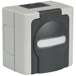 EFB Elektronik Aufputz-Feuchtraum Leergehäuse für 2 Keystone Module IP44 Farbe grau (ET-25020), Zubehör Netzwerk