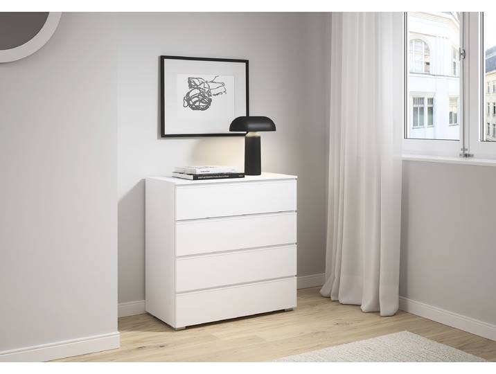 Kommode Mainz 80 x 81 x 42cm Weiß/Alpinweiß