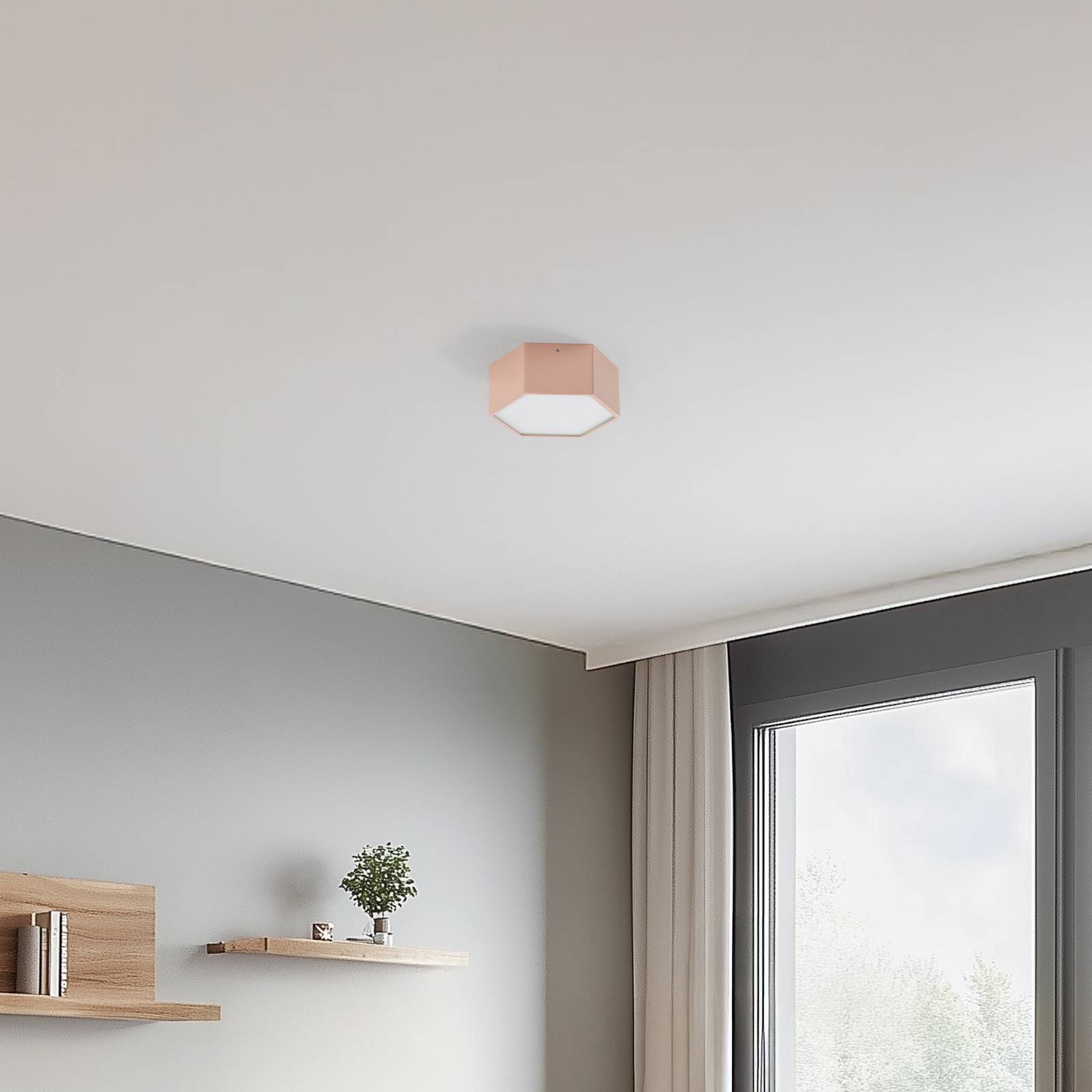 LED Deckenlampe Libre Argon, braun / rost, für Wohn- / Esszimmer, Metall, LED Deckenleuchte