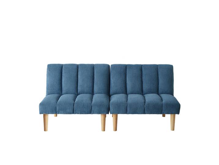 Komhtom Schlafsofa mit 3-fach verstellbarer Rückenlehne, Blau, Mode, 82x72x167 cm, Wohnzimmer, Sofas & Couches, Sofas, 2-Sitzer Sofas
