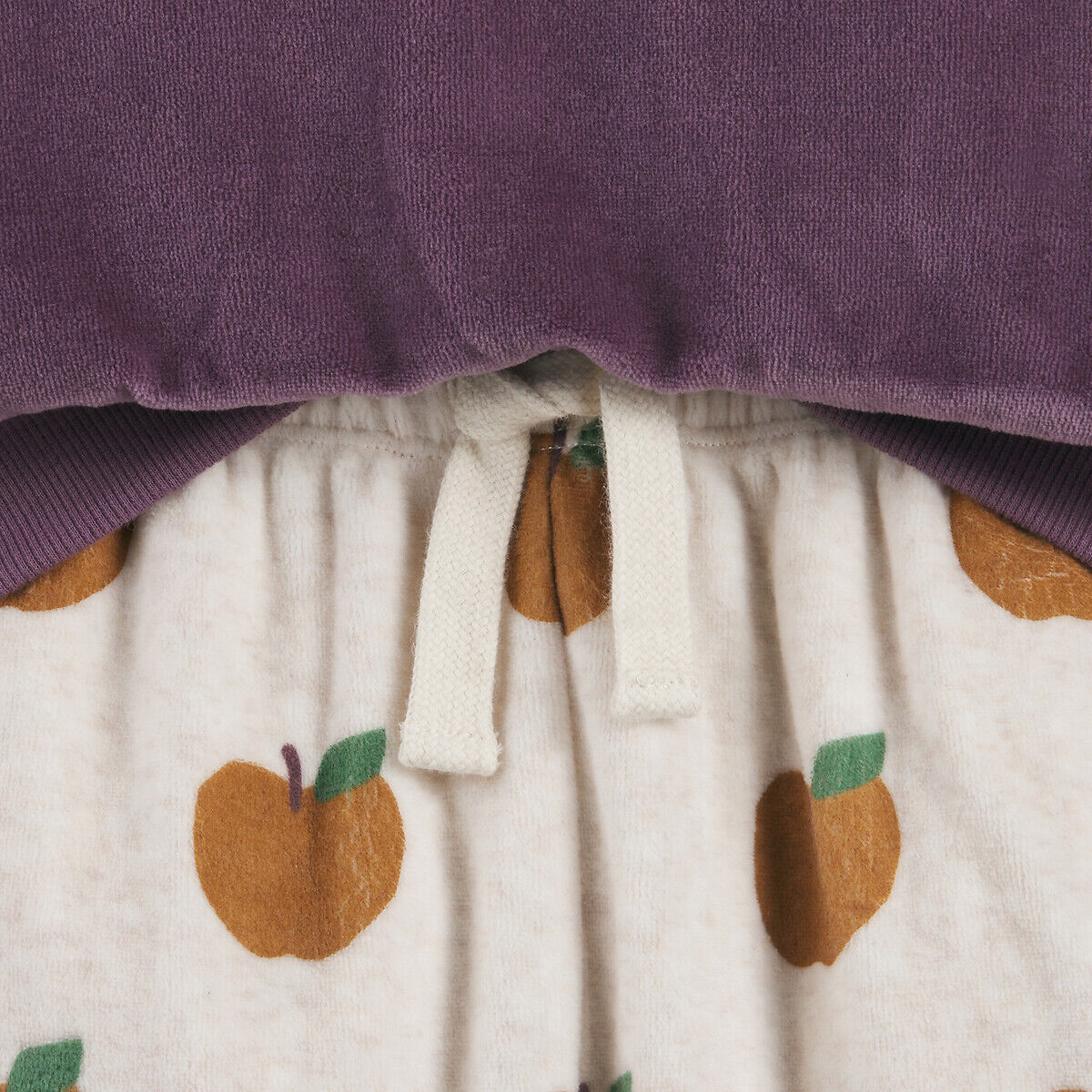 LA REDOUTE COLLECTIONS Lot de 2 pyjamas velours, motif pommes