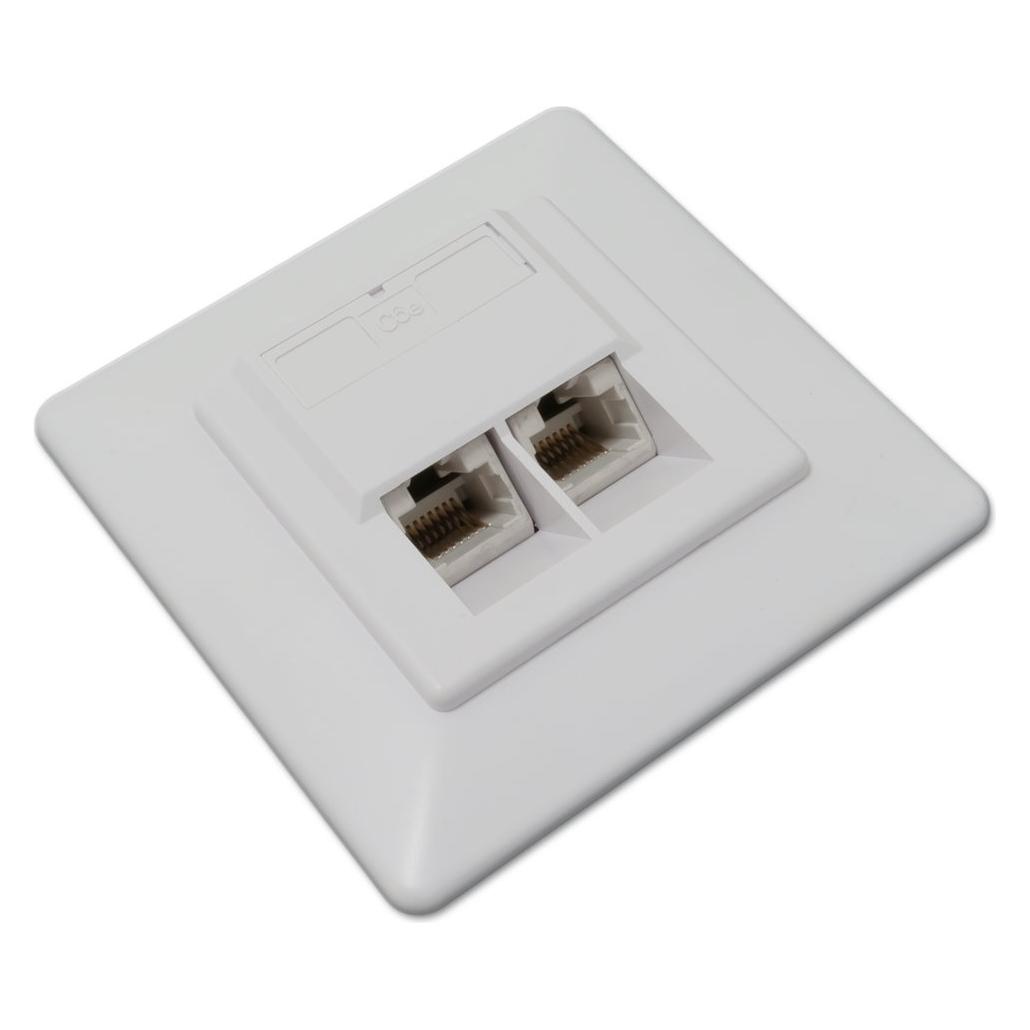 XtendLan / Zásuvka 2x RJ45 / Cat6 / UTP / pod omítku / šikmý vývod (ZASO2W66NNIPS)