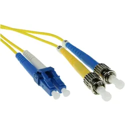 ACT 15 meter LSZH Singlemode 9/125 OS2 fiber patch cable duplex with LC and ST connectors (15 m), Netzwerkkabel
