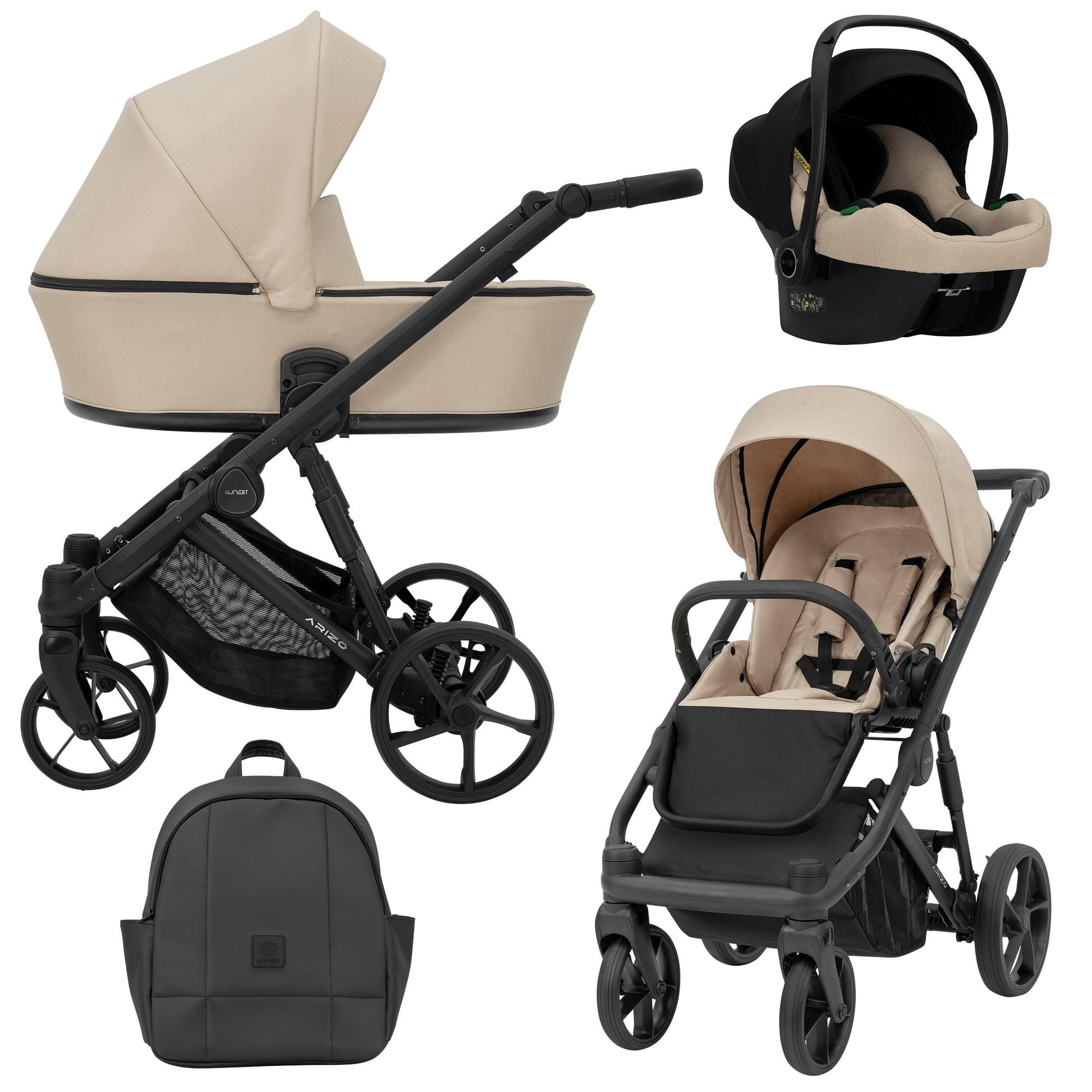 Kunert Arizo 3-in-1 Kombikinderwagen Cream mit Babyschale