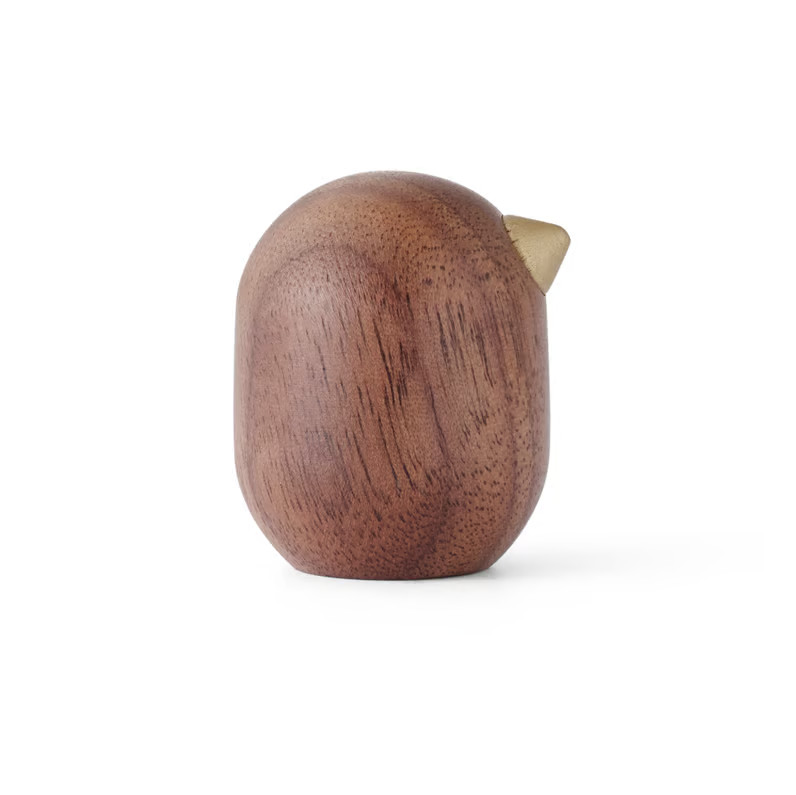 Normann Copenhagen Little Bird decoratief figuur walnoot 3 cm