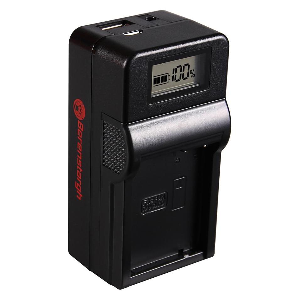 Berenstargh Synchron USB Ladegerät f. Leica Panasonic DMW-BLC12PP V-Lux 4 Panasonic DMW-BLC12PP (Kamera Akku Ladegerät) (61064484)