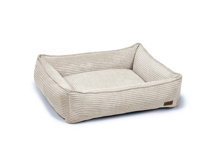 Tierbett DESIGNED BY LOTTE Ribbed Hellgrau 80x70x22cm , grau, B/H/L: 80cm x 22cm x 70cm, Tierbetten, Tierbett