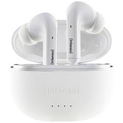 Intenso T302A In Ear Headset Bluetooth® Stereo Weiß Noise Cancelling Batterieladeanzeige, Headset, Ladecase, Touch-Steuerung 3720302