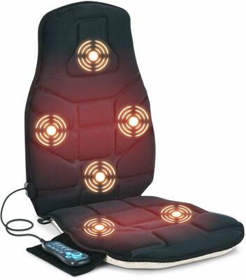 Costway Seat Cushion Massager with Heat and 6 Vibration Motors for Home