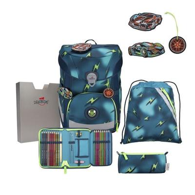 DerDieDas Schulranzen Set ErgoFlex Easy, Schulranzen Set, 5tlg, Magic Light