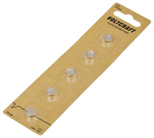 VOLTCRAFT Knopfzelle LR41 1.5V 5 St. 35 mAh Alkali-Mangan AG3