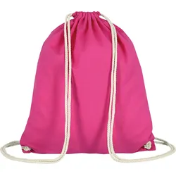 Turnbeutel - OEKO-TEX 100 zertifiziert | mit robusten Zugbändern | 38x46cm | Jutebeutel | Einkaufstasche | Rucksack | unbedruckt, pink