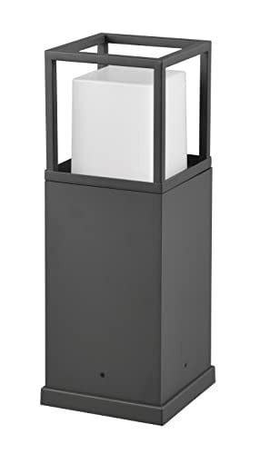 Trio Leuchten Witham LED buitenpadverlichting, metaal antraciet en kunststof wit, 14,5 Watt, Hoogte: 40 cm