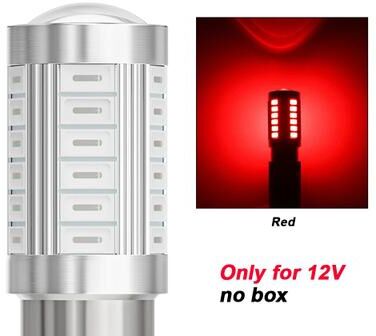 Inspired Living 2 Pack CANbus Error Free 1156 1157 LED Turn Signal Bulbs, 12V 24V BA15S BAY15D 12v Red 7440 W21w T20