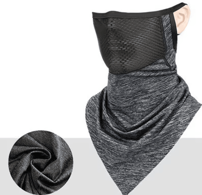 Inspire Curations Ice Silk UV Protection Cycling Face Mask Breathable Full Coverage Bandana For Summer Outdoor Use heather Grey