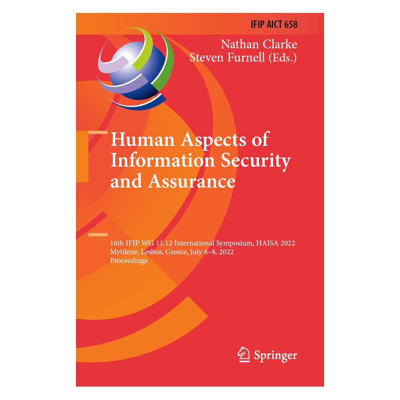 Springer Human Aspects of Information Security and Assurance (Englisch, Hardcover, Nathan Clarke, Steven Furnell) (9783031121715)
