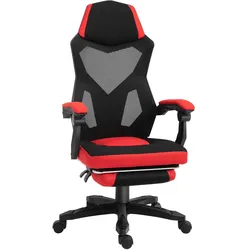 ERGONOMISCHER Bürostuhl, Schwarz+Rot