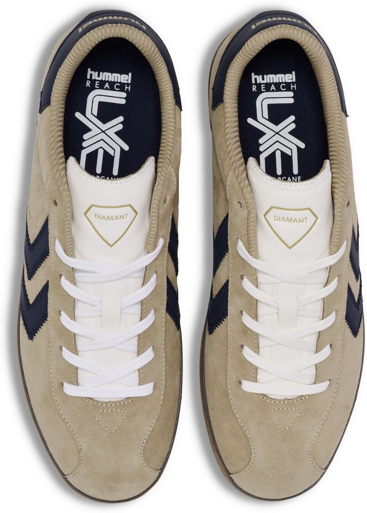 Sneaker HUMMEL "DIAMANT LX-E SD", Herren, Gr. 36, beige (cornstalk), Leder, Schuhe Sneaker cornstalk 36
