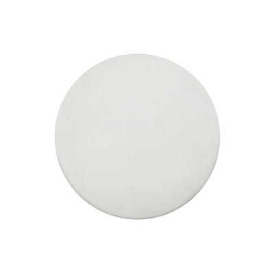 Teppich WECON HOME BASICS "Anna", weiß (beige weiß), H:25mm Ø:150cm, Polyester, Teppiche, Teppich, Hochflorteppich, getuftet, modern, einfarbig, flauschig, Wohnzimmer