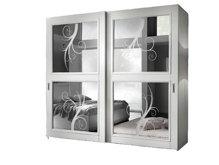 JVmoebel Kleiderschrank Schrank mit Schiebetüren aus Holz in italienischem Design Made in Europa