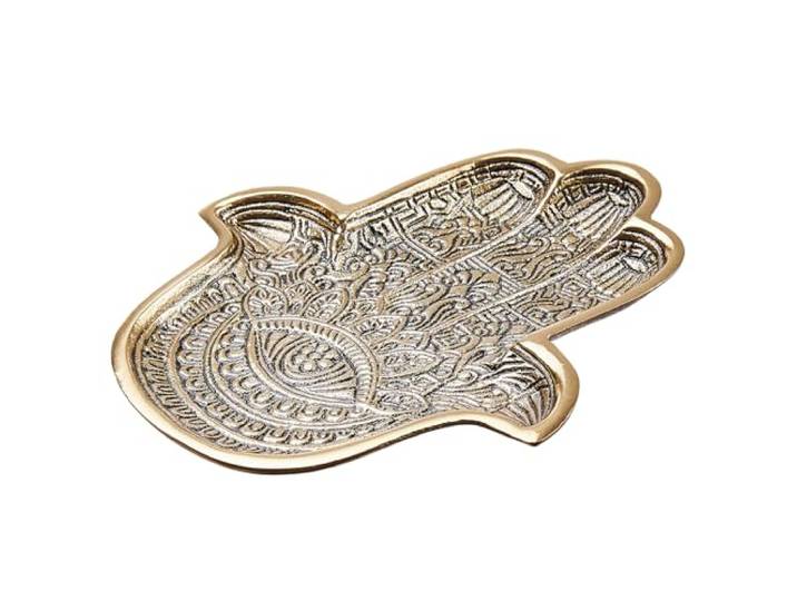 BUTLERS Dekoschale 20x18 cm Aluminium - HAMSA -