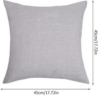 Inspired Living SoftLoom Linen Cushion Cover 45by45 Cm Decorative Pillow Cover For Sofa & Home Decor gray