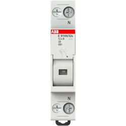 ABB E 91HN/32S Sicherungshalter, 1+N Pol, 32A für Sicherungseinsatz 10,3 x 38mm mit Sicherungsüberwachungsanzeige