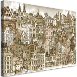 WANDBILD fröhliche stadt