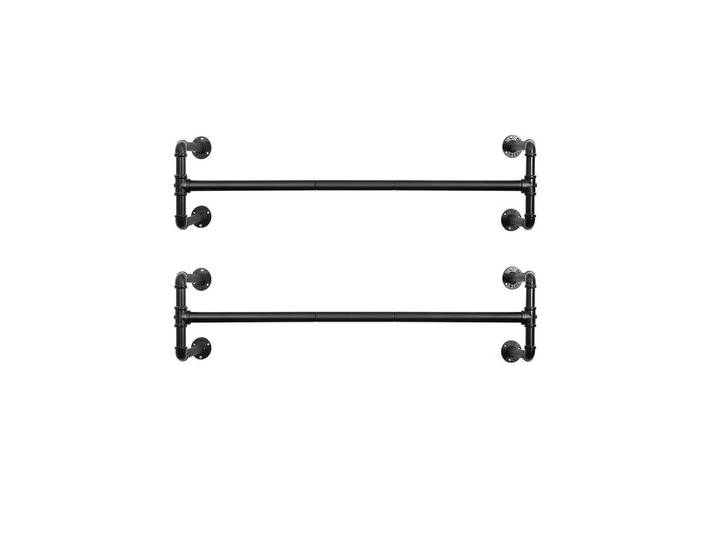 Hansiro Kleiderstange 2Er-Set, Schwarz, Metall, 110 cm, Schlafzimmer, Kleiderschränke, Schrankzubehör, Kleiderstange