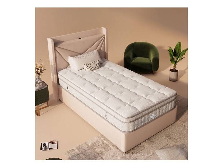 Taschenfederkernmatratze Taschenfederkern Kaltschaum Matratze, OKWISH, 25 cm hoch, (atmungsaktiv, 90x200cm), 25cm hoch, 7-Zonen, punktelastisch