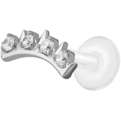 PTFE Labret mit Innengewinde + Titan-Aufsatz KRONE